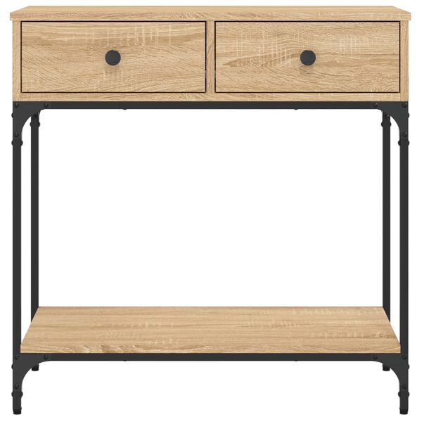 vidaXL Τραπέζι Κονσόλα Sonoma Δρυς 75x34,5x75 εκ. Επεξεργασμένο Ξύλο
