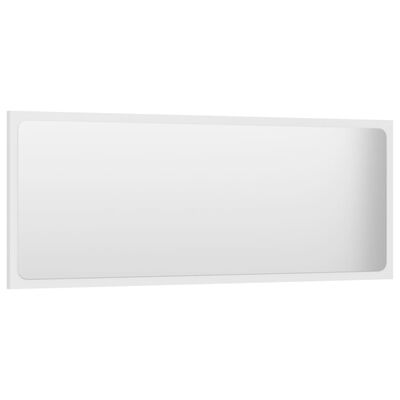 vidaXL Καθρέφτης Μπάνιου Λευκός 100 x 1,5 x 37 εκ. από Μοριοσανίδα