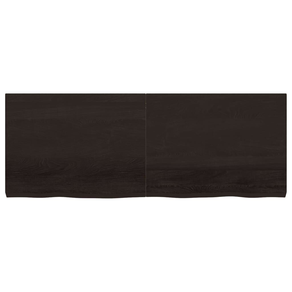 vidaXL Πάγκος Μπάνιου Σκούρο Καφέ 160x60x(2-6) εκ. Επεξεργ. Μασίφ Ξύλο