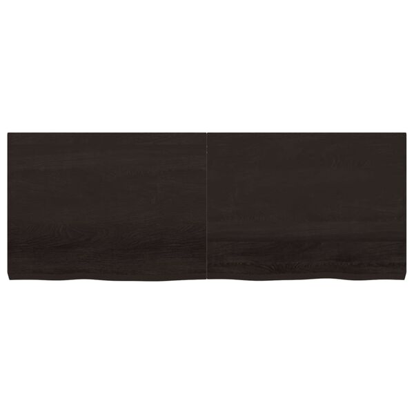 vidaXL Πάγκος Μπάνιου Σκούρο Καφέ 160x60x(2-6) εκ. Επεξεργ. Μασίφ Ξύλο