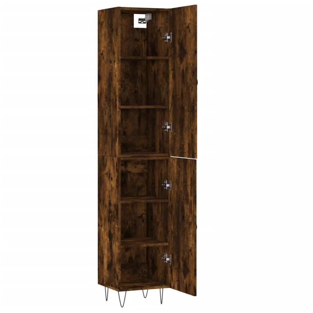 vidaXL Ντουλάπι Καπνιστή δρυς 34,5x34x180 εκ. από Επεξεργασμένο Ξύλο