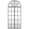 vidaXL Καθρέφτης Τοίχου Αψίδα Μαύρος 60 x 130 εκ. από Σίδερο