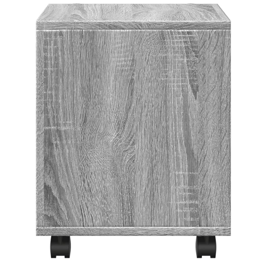 vidaXL Ντουλάπι Με Ροδάκια Γκρι Sonoma 37x33x42,5 εκ. Επεξεργ. Ξύλο