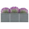 vidaXL Ζαρντινιέρα Υπερυψωμένη Γκρι 240x40x77 εκ. Γαλβανισμ. Χάλυβας