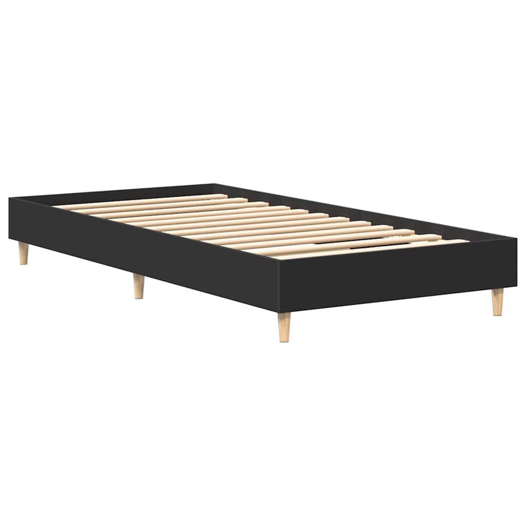 vidaXL Πλαίσιο κρεβατιού χωρίς στρώμα Μαύρο 100x200 cm