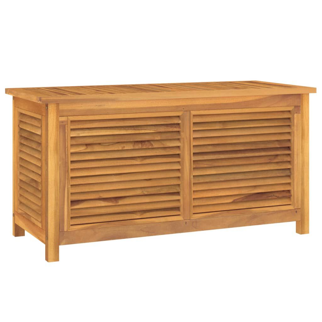 vidaXL Μπαούλο Αποθήκευσης Κήπου με Τσάντα 114x50x58εκ Μασίφ Ξύλο Teak