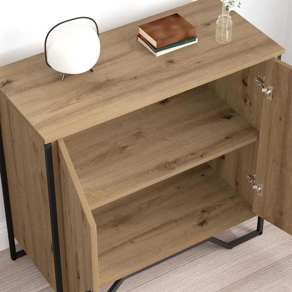 vidaXL Πλαϊνό γραφείο artisan δρυς 78 x 35.5 x 74.5 εκ.