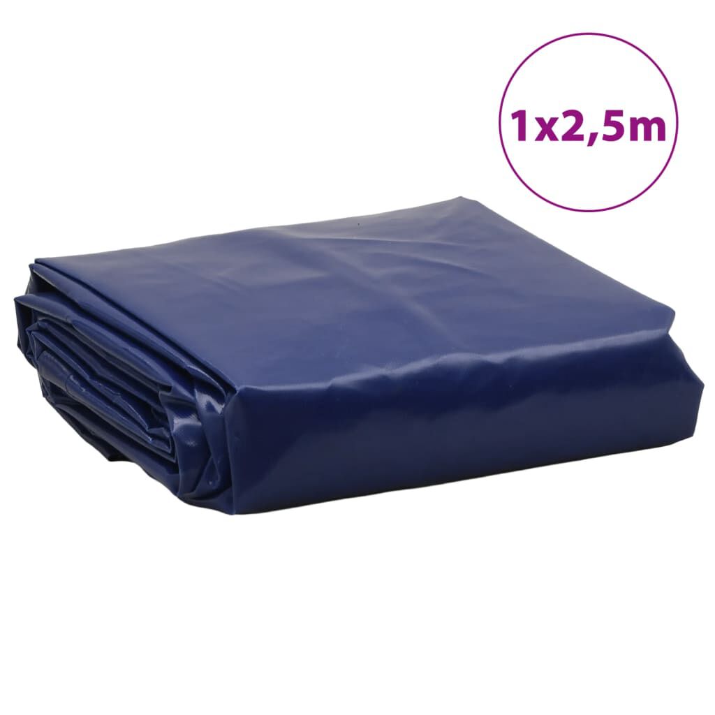 vidaXL Μουσαμάς Μπλε 1 x 2,5 μ. 650 γρ./μ²