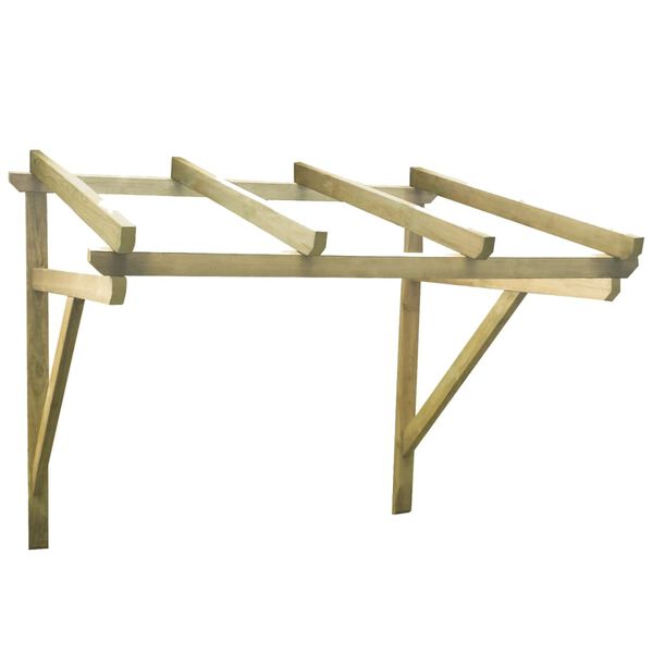 vidaXL Στέγαστρο Πόρτας 150 x 150 x 160 εκ. Μασίφ Ξύλο Πεύκου