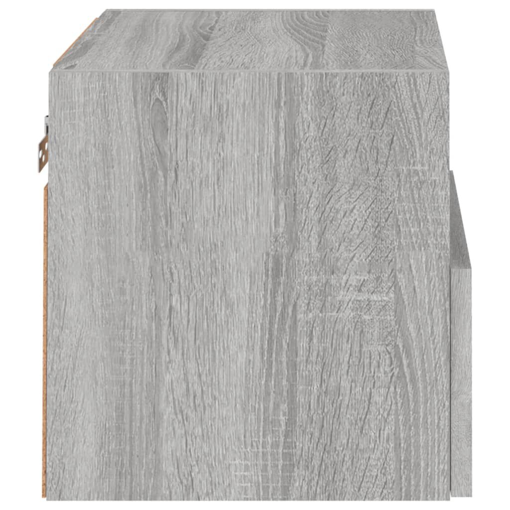 vidaXL Ντουλάπια Τοίχου Τηλ. 2 Τεμ. Γκρι Sonoma 40x30x30εκ. Επεξ. Ξύλο