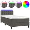 vidaXL &Kappa;&rho;&epsilon;&beta;ά&tau;&iota; Boxspring &mu;&epsilon; &Sigma;&tau;&rho;ώ&mu;&alpha; & LED &Sigma;&kappa;. &Gamma;&kappa;&rho;&iota; 90x200 &epsilon;&kappa;. &Beta;&epsilon;&lambda;&omicron;ύ&delta;&iota;&nu;&omicron;