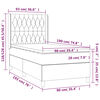 vidaXL &Kappa;&rho;&epsilon;&beta;ά&tau;&iota; Boxspring &mu;&epsilon; &Sigma;&tau;&rho;ώ&mu;&alpha; & LED &Sigma;&kappa;.&Kappa;&alpha;&phi;έ 90x190 &epsilon;&kappa;. &Upsilon;&phi;&alpha;&sigma;&mu;ά&tau;&iota;&nu;&omicron;