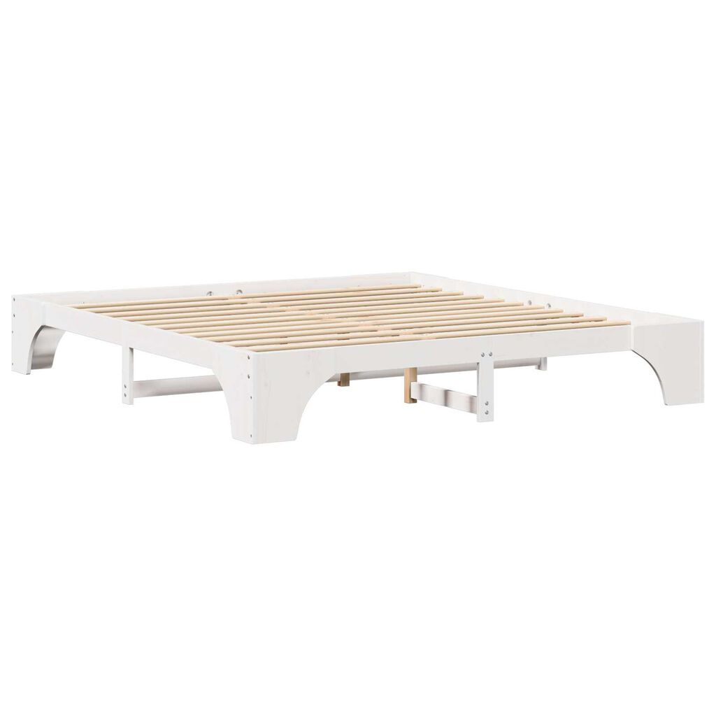 vidaXL Κρεβάτι Λευκό Ξύλο 180 x 200 εκ. Κρεβάτι Ορθογώνιο Μοντέρνο