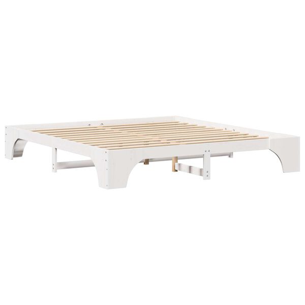 vidaXL Κρεβάτι Λευκό Ξύλο 180 x 200 εκ. Κρεβάτι Ορθογώνιο Μοντέρνο