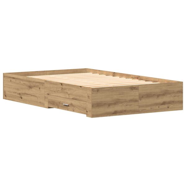vidaXL Κρεβάτι με Συρτάρια με συρτάρι artisan δρυς 120 x 200 cm