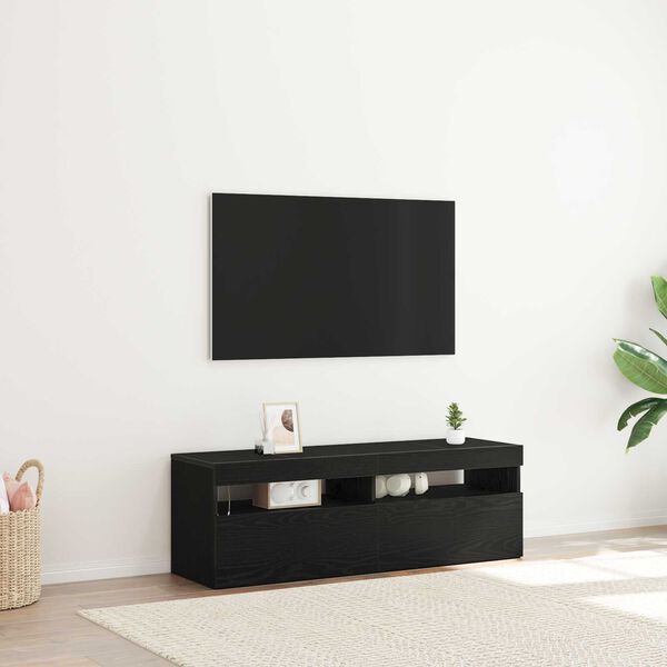 vidaXL Ντουλάπι TV Μαύρο 120 x 35 x 40 εκ. Επεξεργασμένο ξύλο