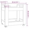 vidaXL Τρόλεϊ Γραφείου Καφέ Δρυς 60x45x60 εκ. από Επεξεργασμένο Ξύλο