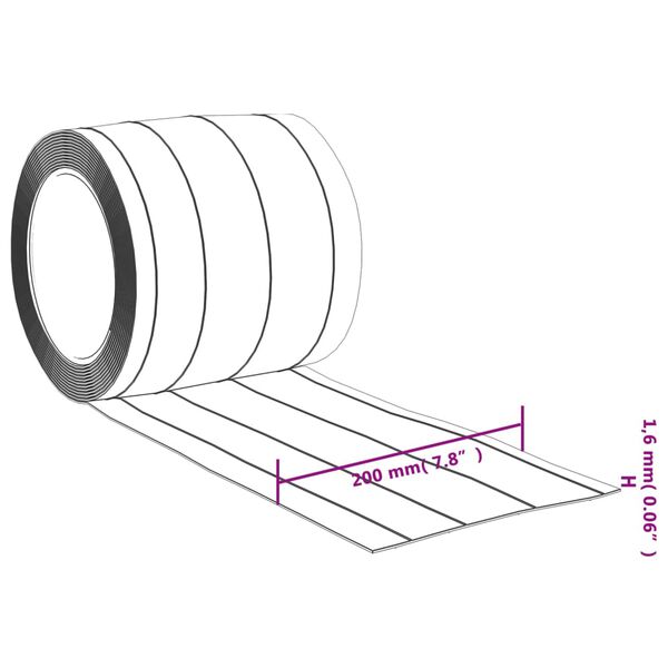 vidaXL Λωριδοκουρτίνα Διαφανής 10 μ. 200 χιλ.x1,6 χιλ. από PVC