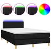 vidaXL &Kappa;&rho;&epsilon;&beta;ά&tau;&iota; Boxspring &mu;&epsilon; &Sigma;&tau;&rho;ώ&mu;&alpha; & LED &Mu;&alpha;ύ&rho;&omicron; 120x200 &epsilon;&kappa;. &Upsilon;&phi;&alpha;&sigma;&mu;ά&tau;&iota;&nu;&omicron;