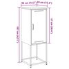 vidaXL Ντουλάπι Ανθρακί 36x39x107 εκ. από Ατσάλι