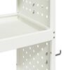 vidaXL Καρότσι εργαλείων με ράφι Λευκό 65 x 35 x 111 εκ Κρύα χάλυβας