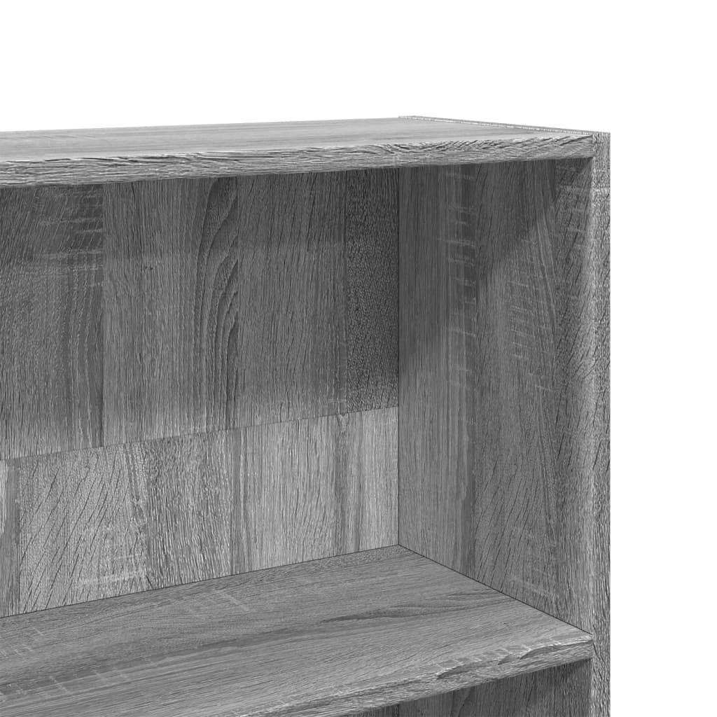 vidaXL Βιβλιοθήκη Γκρι Sonoma 80x24x143 εκ. από Επεξεργασμένο Ξύλο