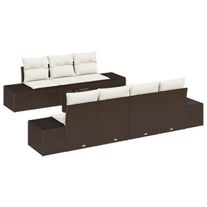 vidaXL &Sigma;&epsilon;&tau; &Kappa;&alpha;&nu;&alpha;&pi;έ &Kappa;ή&pi;&omicron;&upsilon; 8 pcs &Kappa;&alpha;&phi;έ &kappa;&alpha;&iota; &Kappa;&rho;έ&mu;&alpha; &sigma;&upsilon;&nu;&theta;&epsilon;&tau;&iota;&kappa;ό &rho;&alpha;&tau;ά&nu;