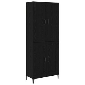 vidaXL Highboard &Mu;&alpha;ύ&rho;&eta; &Omicron;&xi;&upsilon;ά 69,5 x 34 x 180 &epsilon;&kappa;. &Epsilon;&pi;&epsilon;&xi;&epsilon;&rho;&gamma;&alpha;&sigma;&mu;έ&nu;&omicron; &Xi;ύ&lambda;&omicron;