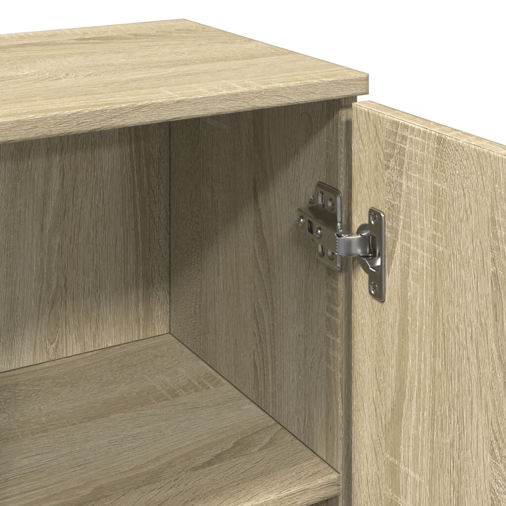 vidaXL Ντουλάπι Μπάνιου Sonoma Δρυς 30x30x190 εκ. Επεξεργασμένο Ξύλο