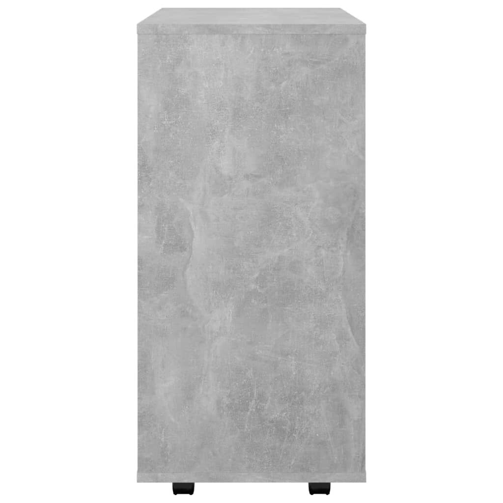 vidaXL Ντουλάπι Τροχήλατο Γκρι Σκυρ. 60 x 35 x 75 εκ. από Επεξ. Ξύλο