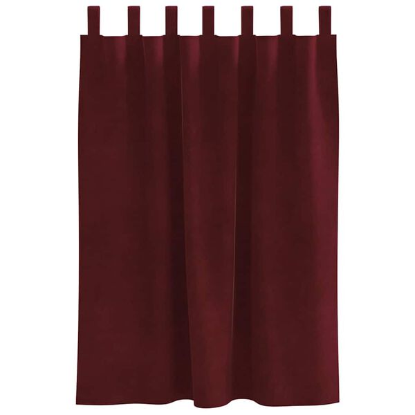 vidaXL Κουρτίνες με κουρτίνες 2 pcs Μπορντό 140 x 140 cm Βελούδο