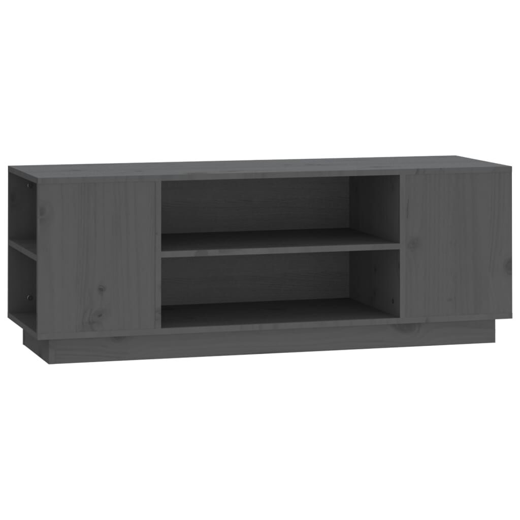 vidaXL Έπιπλο Τηλεόρασης Γκρι 110x35x40,5 εκ. από Μασίφ Ξύλο Πεύκου