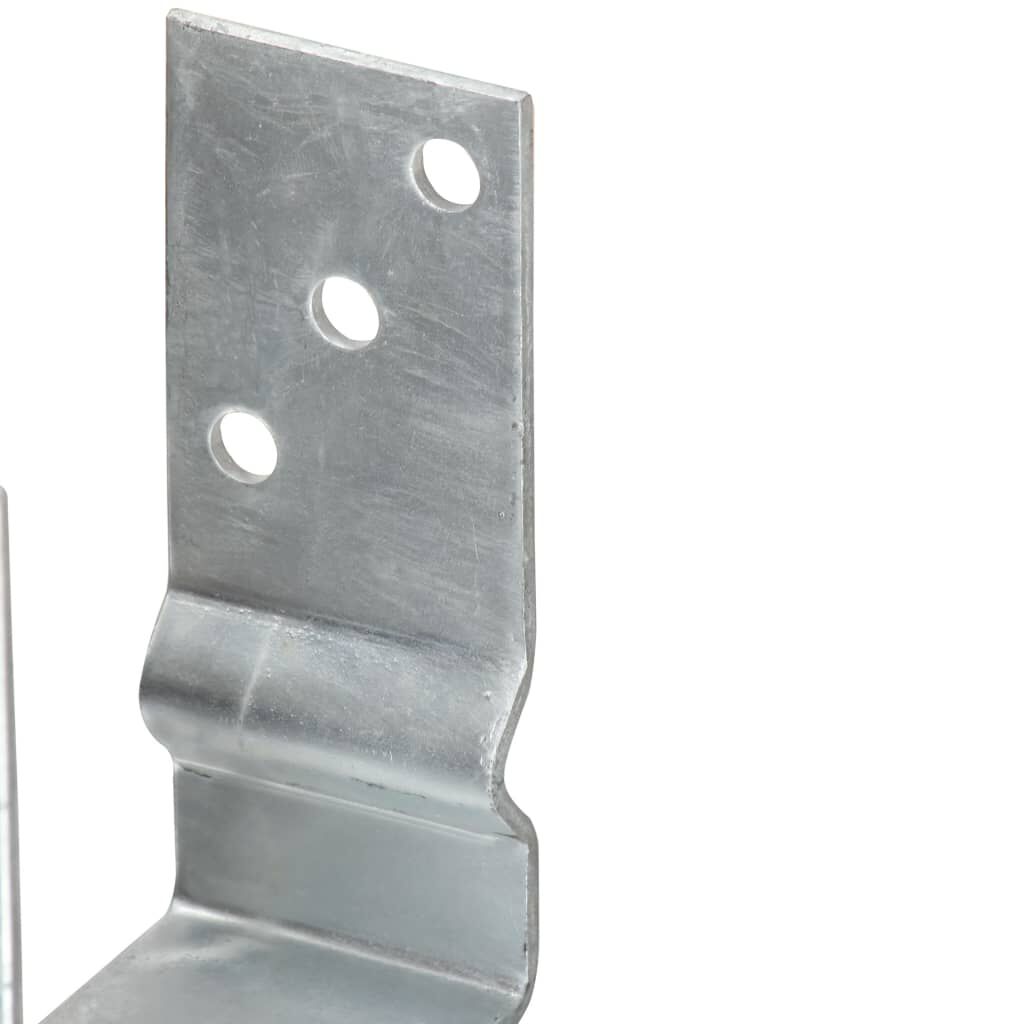 vidaXL Στηρίγματα Περίφραξης 6 τεμ. Ασημί 9x6x15 εκ. Γαλβανισμ. Ατσάλι