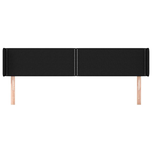 vidaXL Κεφαλάρι με Πτερύγια Μαύρο 203x16x78/88 εκ. Υφασμάτινο