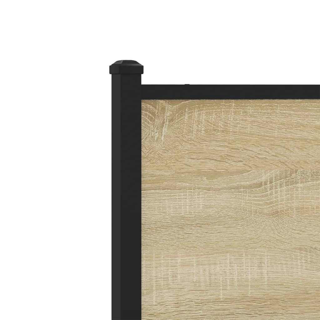 vidaXL Σκελετός Κρεβ. Χωρίς Στρώμα Sonoma Δρυς 120x190 εκ. Μεταλλικό