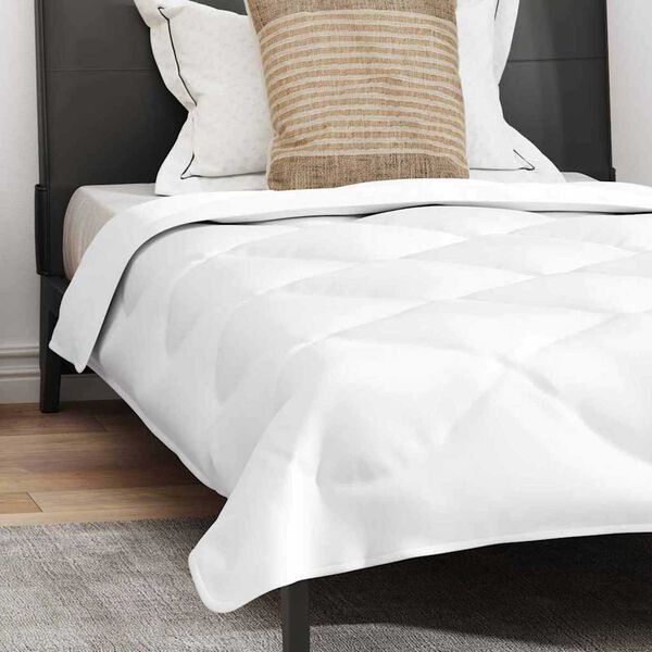 vidaXL Πάπλωμα με μαξιλάρι Λευκό 155 x 200 εκ. Μικροΐνες