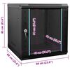 vidaXL Ντουλάπα δικτύου με αποθήκευση Μαύρο 53 x 60 x 60 εκ Ατσάλι