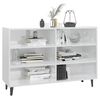 vidaXL Ραφιέρα Γυαλιστερή Λευκή 103,5 x 35 x 70 εκ. από Επεξεργ. Ξύλο