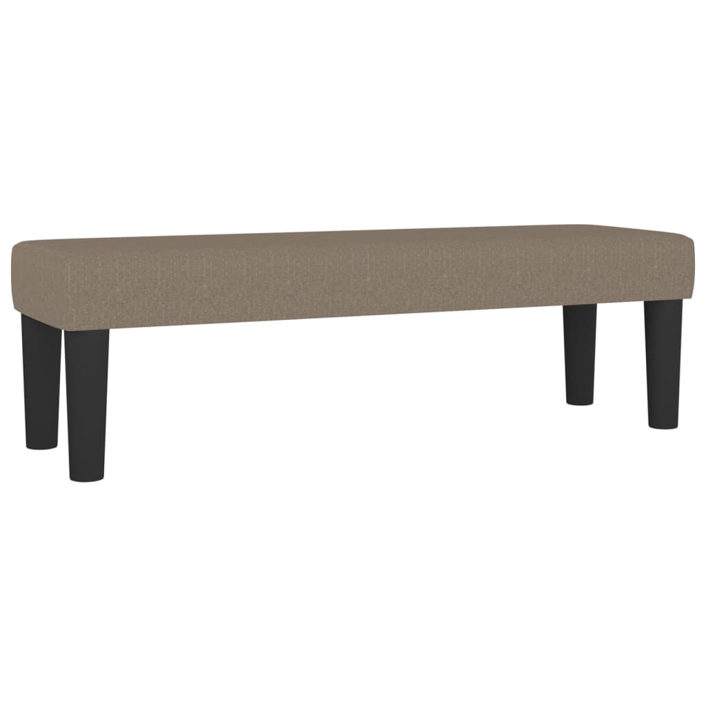 vidaXL Κρεβάτι Boxspring με Στρώμα Taupe 180x200 εκ. Υφασμάτινο