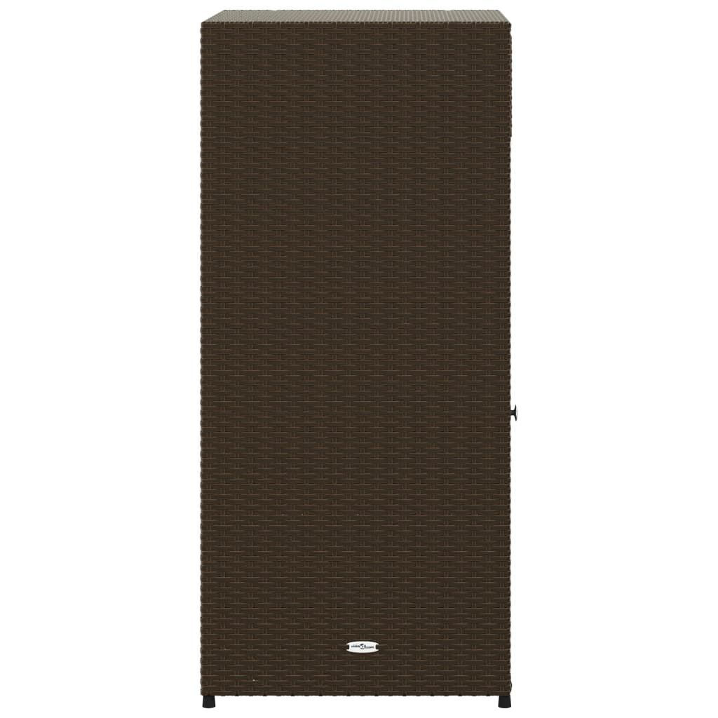 vidaXL Ντουλάπι Αποθήκευσης Κήπου Καφέ 55x55x111 εκ. Συνθετικό Ρατάν