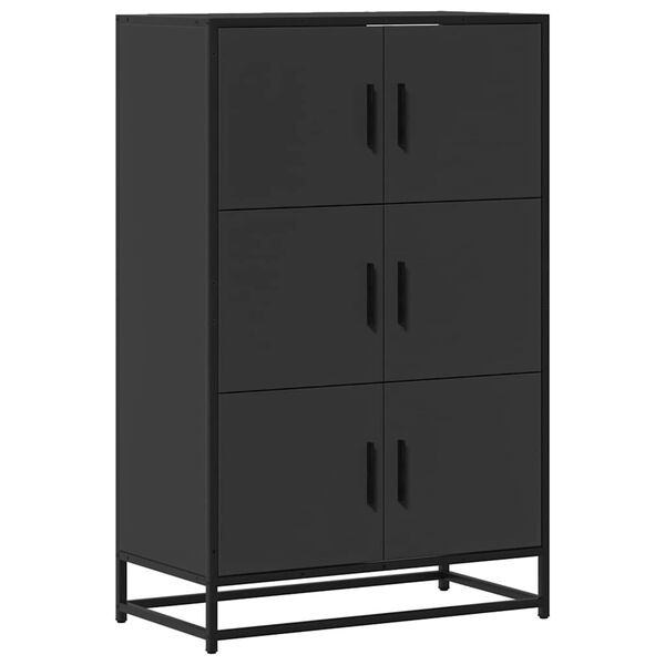vidaXL Ντουλάπι Μαύρο από 68x35x106,5 cm Επεξεργασμένο Ξύλο μέταλλο