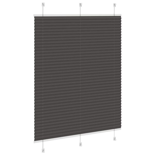 vidaXL Πλισέ περσίδα Μαύρο 105x150 cm Πλάτος υφάσματος 104,4 cm