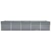 vidaXL Ζαρντινιέρα Υπερυψωμένη Γκρι 400x80x77 εκ. Γαλβαν. Χάλυβας