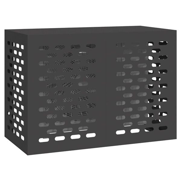 vidaXL Κάλυμμα κλιματιστικού Μαύρο 100 x 50 x 70 cm Ατσάλι