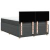 vidaXL Κρεβάτι Boxspring με Στρώμα Σκούρο Γκρι 140x190 εκ. Υφασμάτινο