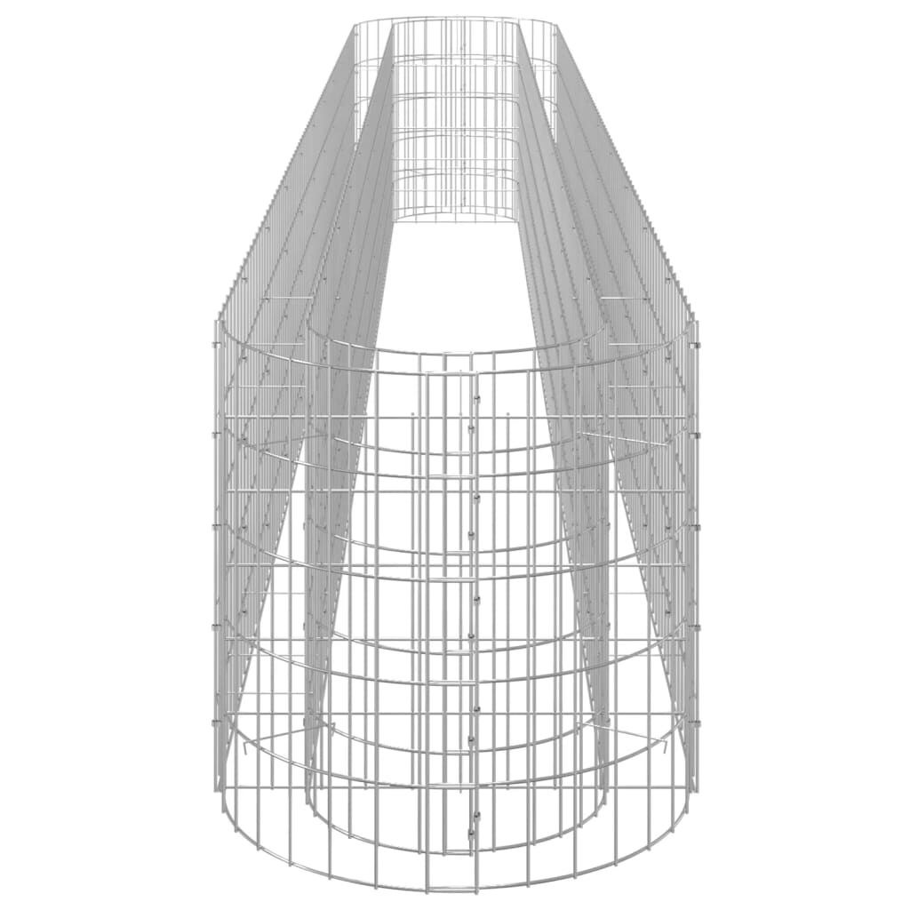 vidaXL Συρματοκιβώτιο-Γλάστρα Υπερυψωμένη 400x50x50 εκ. Γαλβαν. Ατσάλι