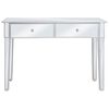 vidaXL Τραπέζι Κονσόλα Καθρέφτης 106,5 x 38 x 76,5 εκ. από MDF & Γυαλί
