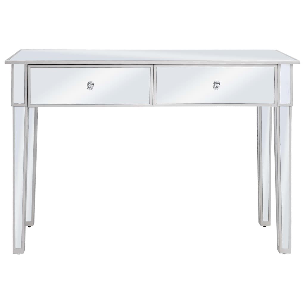 vidaXL Τραπέζι Κονσόλα Καθρέφτης 106,5 x 38 x 76,5 εκ. από MDF & Γυαλί