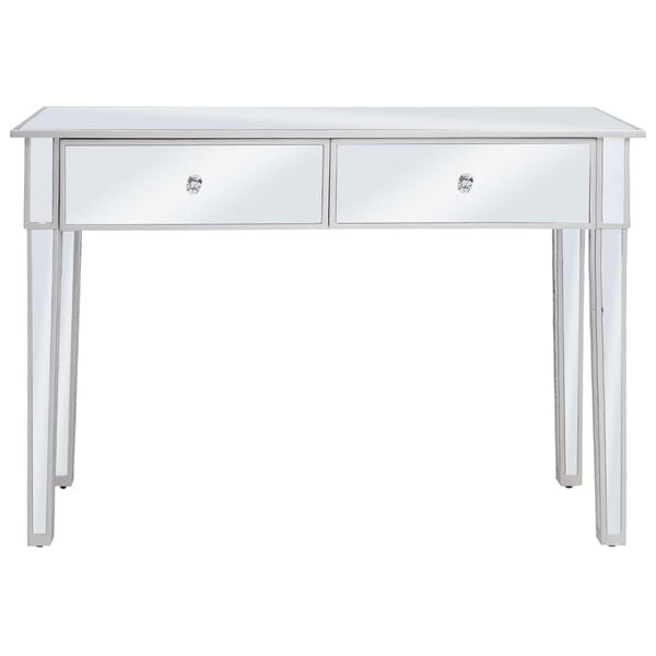 vidaXL Τραπέζι Κονσόλα Καθρέφτης 106,5 x 38 x 76,5 εκ. από MDF & Γυαλί