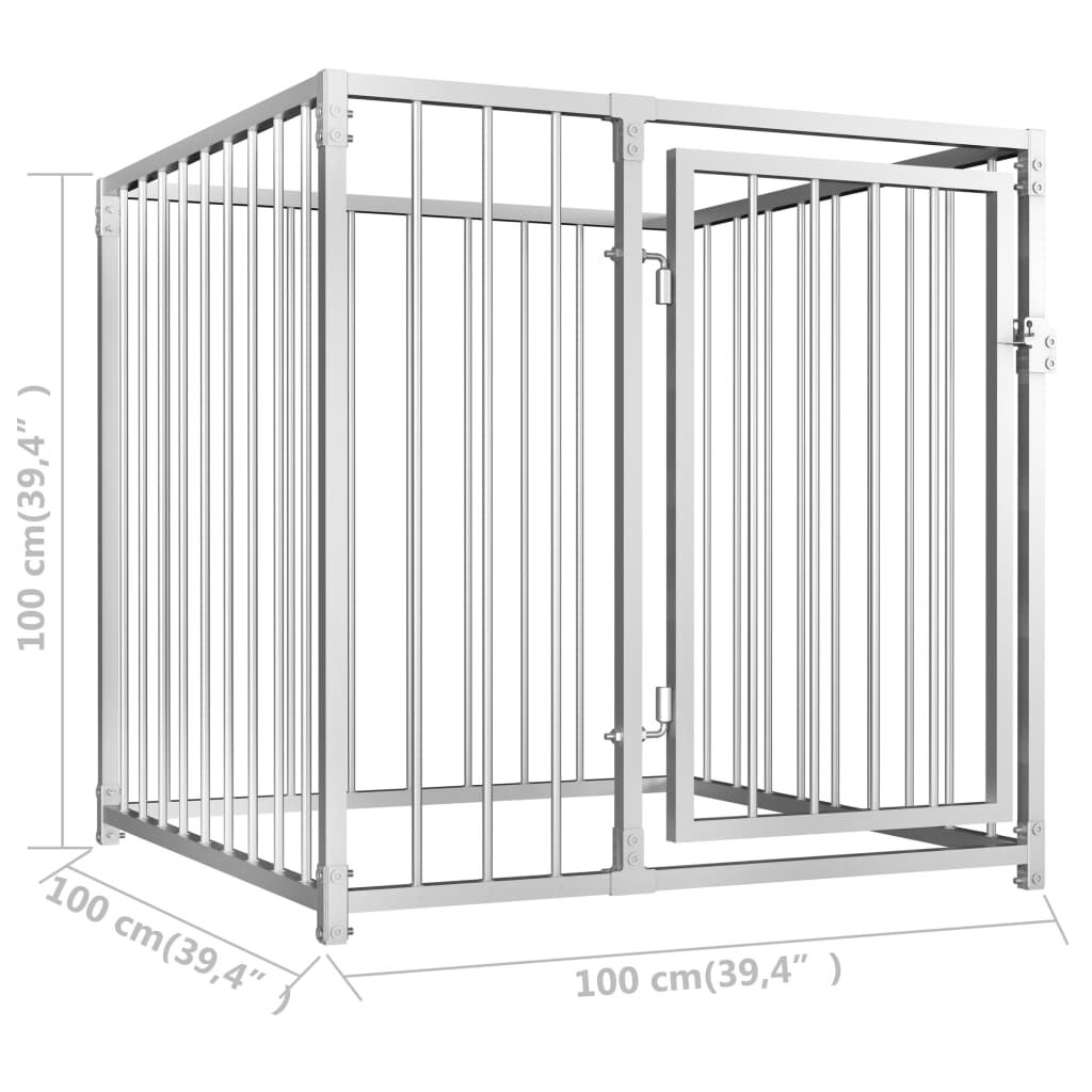 vidaXL Κλουβί Σκύλου Εξωτερικού Χώρου 100 x 100 x 100 εκ.